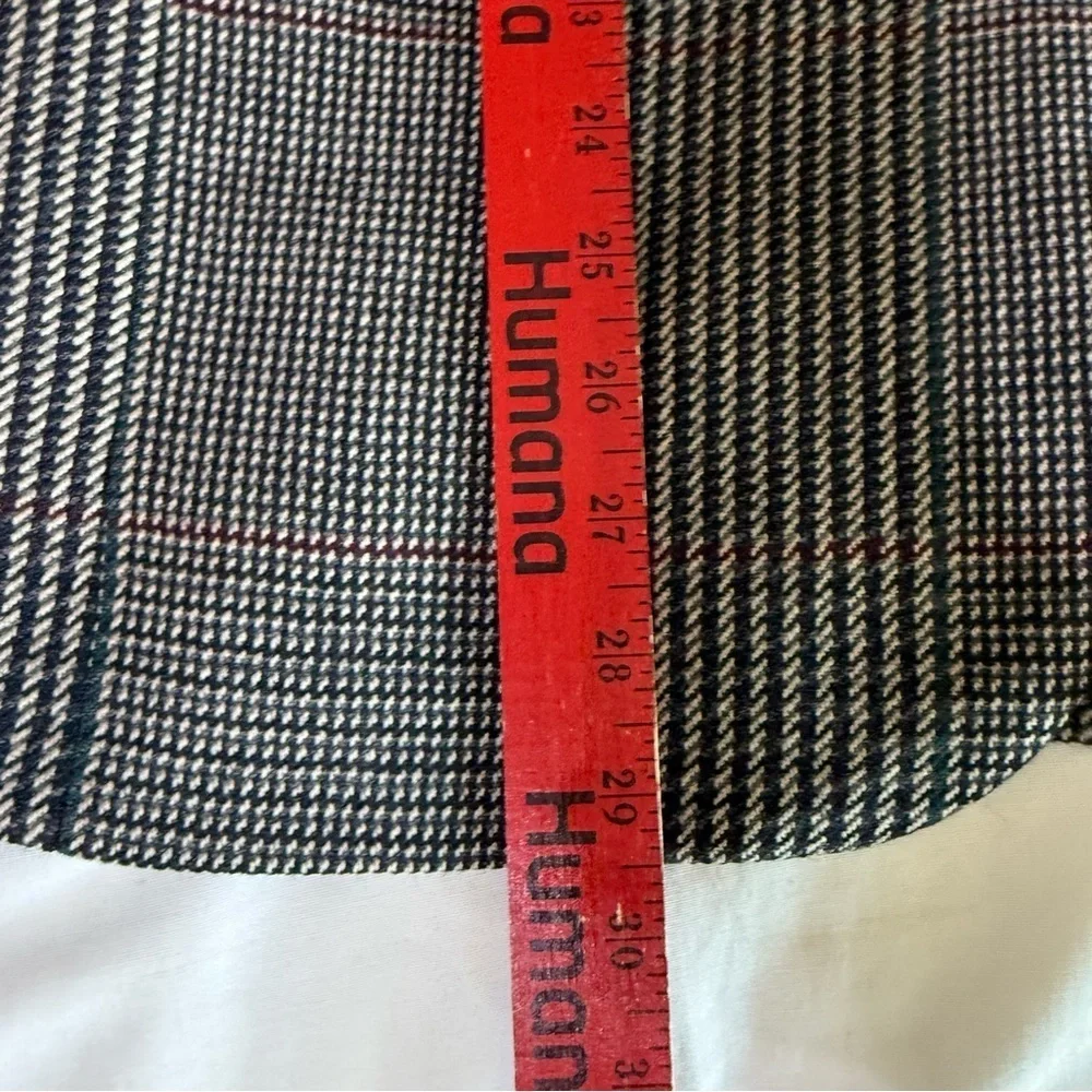 Burberrys Tweed Blazer English Woven Plaid Academia Preppy Old Money Lambs Wool